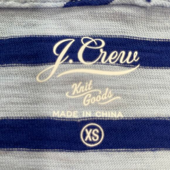 J CREW AN179 Blue White Striped Ombre Short Sleeve Tee Top T-Shirt XS - Picture 6 of 12